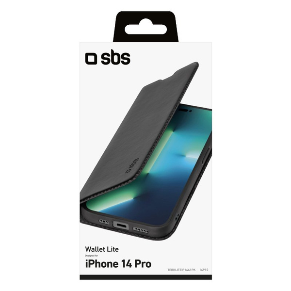 SBS Lite Book etui do iPhone 14 Pro Czarne