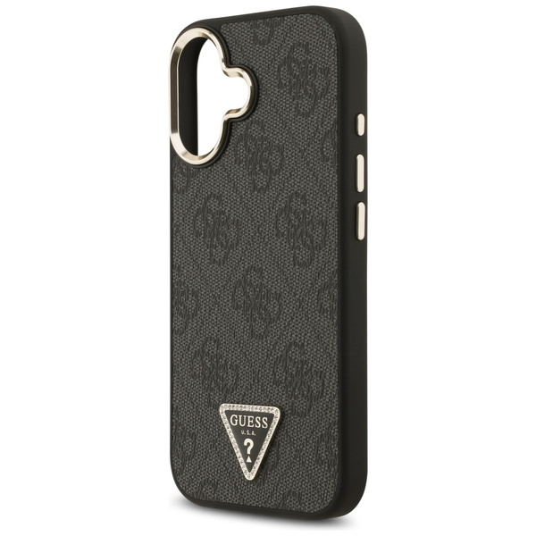 Etui Guess 4G Triangle Logo MagSafe do   iPhone 17 czarny złoty