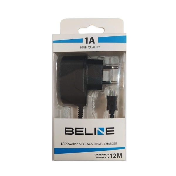 Beline Ład. siec. microUSB 1A czarna /black