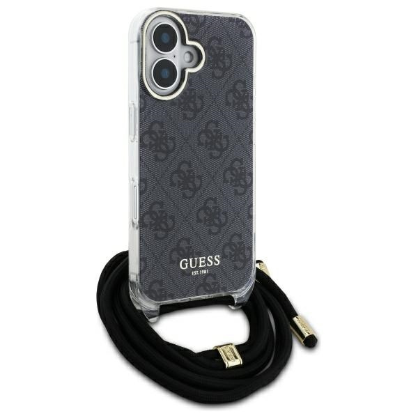 Guess GUHCP16XHC4SEK iPhone 16 Pro Max   6.9" czarny/black hardcase Crossbody Cord 4G Print