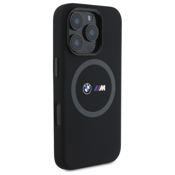 BMW BMHMP16L23SROK iPhone 16 Pro 6.3"     czarny/black hardcase M Silicone Printed Ring MagSafe