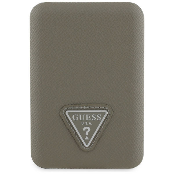 Powerbank indukcyjny Guess Grained       Triangle 5000mAh 15W USB-C MagSafe brązowy