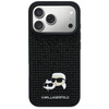 Etui Karl Lagerfeld Rhinestones Karl&Choupette Pin do iPhone 17 Pro czarny