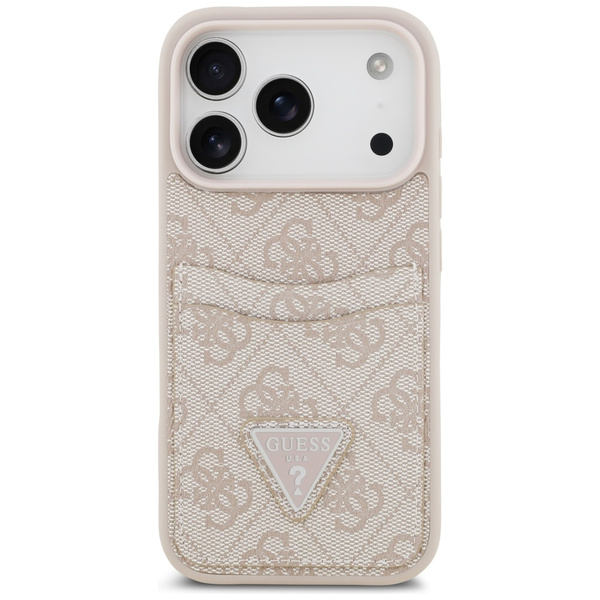 Etui Guess 4G Double Card Triangle do    iPhone 17 Pro różowy
