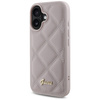 Guess GUHCP16SPSQSQSP iPhone 16 6.1" różówy/pink hardcase Quiled Metal Logo