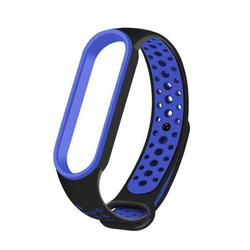 REPLACEMENT SILICONE WRISTBAND XIAOMI MI BAND 5 DOTS BLACK-BLUE