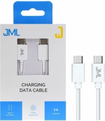 JML CD-118 USB-C/USB-C cable - 2A 1M - WHITE