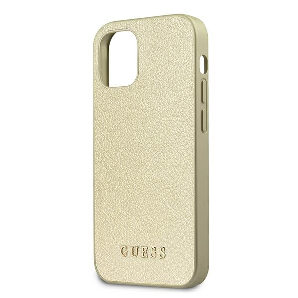Guess GUHCP12SIGLGO iPhone 12 mini 5,4"złoty/gold hardcase Iridescent