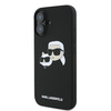 Karl Lagerfeld KLHMP16SSKCHPPLK iPhone 16 6.1" czarny/black hardcase Silicone Double Heads Print MagSafe
