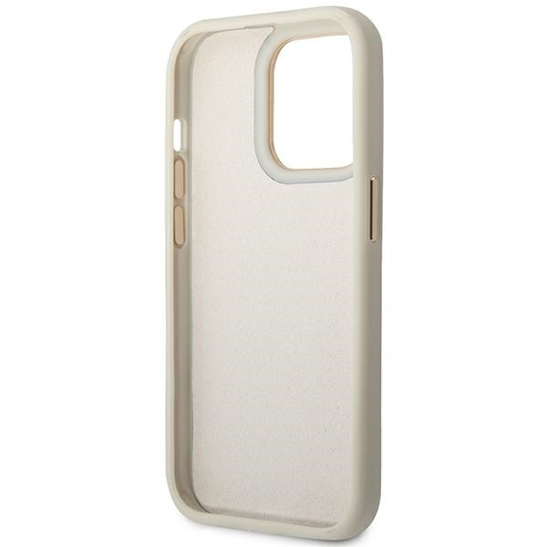 Guess GUHCP14LHGCRHS iPhone 14 Pro 6,1" srebrny/silver hardcase Croco Collection