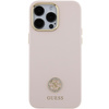 Guess GUHCP15XM4DGPP iPhone 15 Pro Max 6.7" jasnoróżowy/pink hardcase Silicone Logo Strass 4G