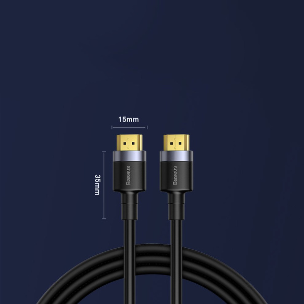 BASEUS CAFULE CABLE HDMI 2.0 CABLE 4K 60 HZ 3D 18 GBPS 2 M BLACK (CADKLF-F01)