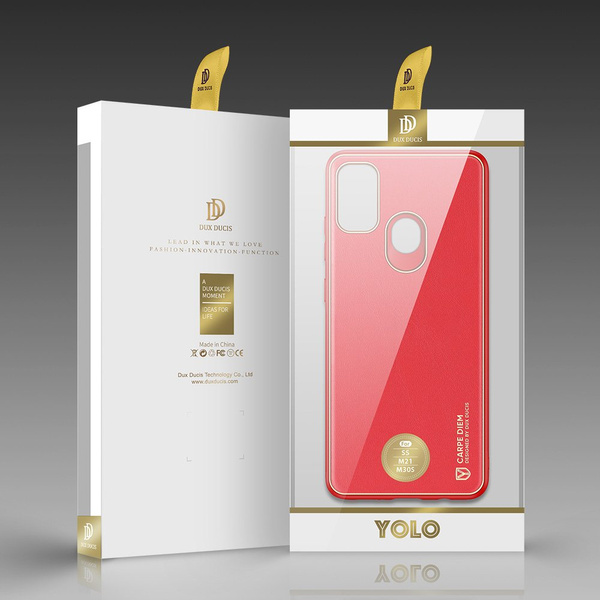 DUX DUCIS YOLO ELEGANT CASE MADE OF SOFT TPU AND PU LEATHER FOR SAMSUNG GALAXY M30S RED