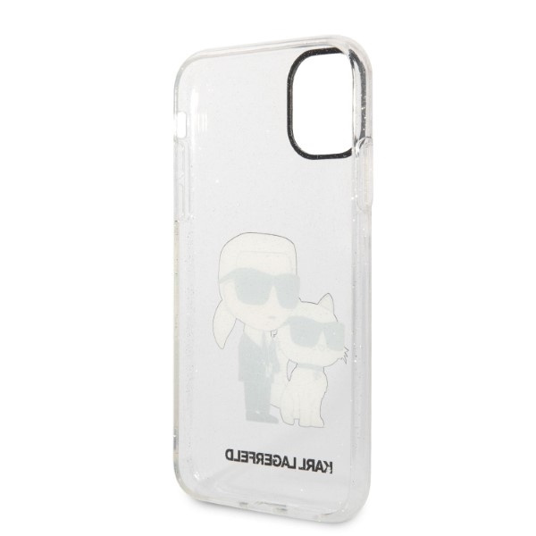 KARL LAGERFELD KLHCN61HNKCTGT IPHONE 11 / XR 6.1 "TRANSPARENT HARDCASE GLITER KARL & CHUPETTE