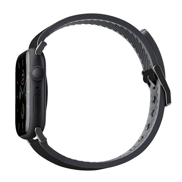 Pasek UNIQ Straden Leather Hybrid Strap na Apple Watch 1/2/3/4/5/6/7/8/SE/SE2/Ultra 42/44/45/49mm - czarny