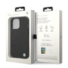 Case BMW BMHCP14XSLLBK iPhone 14 Pro Max 6.7 "black / black Leather Stamp