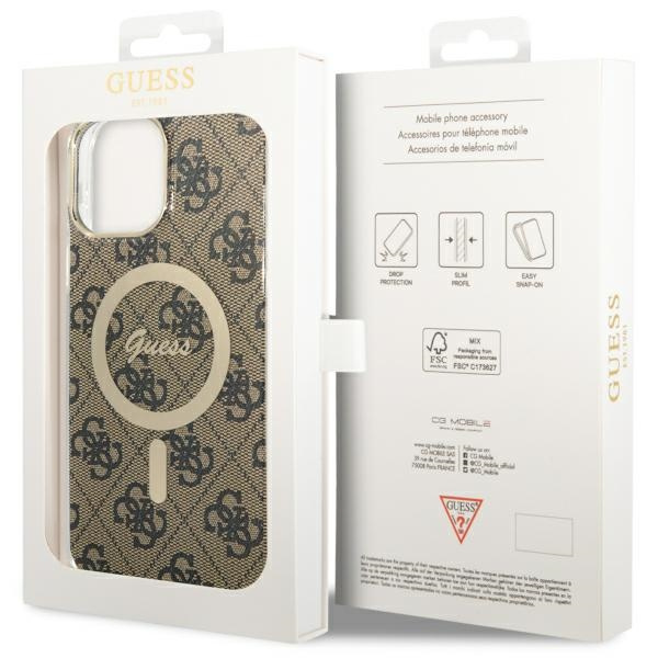 Guess GUHMP13XH4STW iPhone 13 Pro Max6.7" brązowy/brown hardcase 4G MagSafe