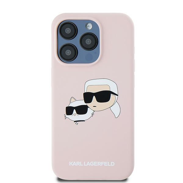 KARL LAGERFELD KLHMP15XSKCHPPLP IPHONE 15 PRO MAX 6.7" RÓŻOWY/PINK HARDCASE SILICONE KARL & CHOUPETTE MAGSAFE