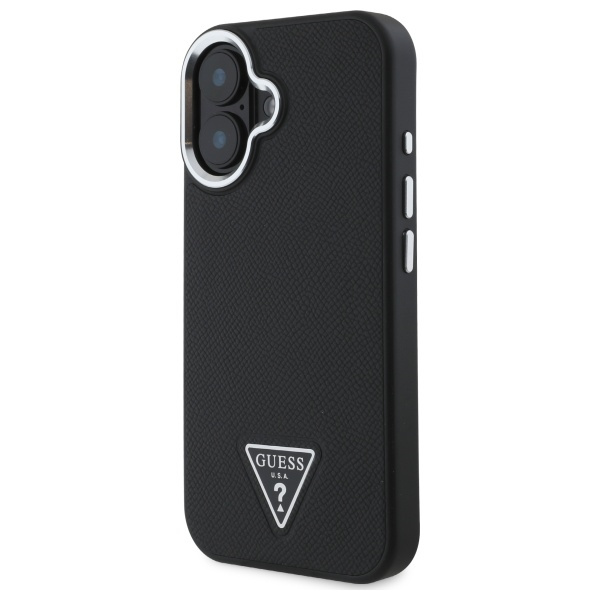 Guess GUHMP16SPGTSPSK iPhone 166.1" czarny/black hardcase Grained Triangle MagSafe