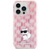 Etui Karl Lagerfeld Monogram Choupette na iPhone 15 Pro Max - różowe