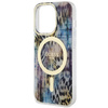 Guess GUHMP14XHLEOPWB iPhone 14 Pro Max6.7" niebieski/blue hardcase Leopard MagSafe