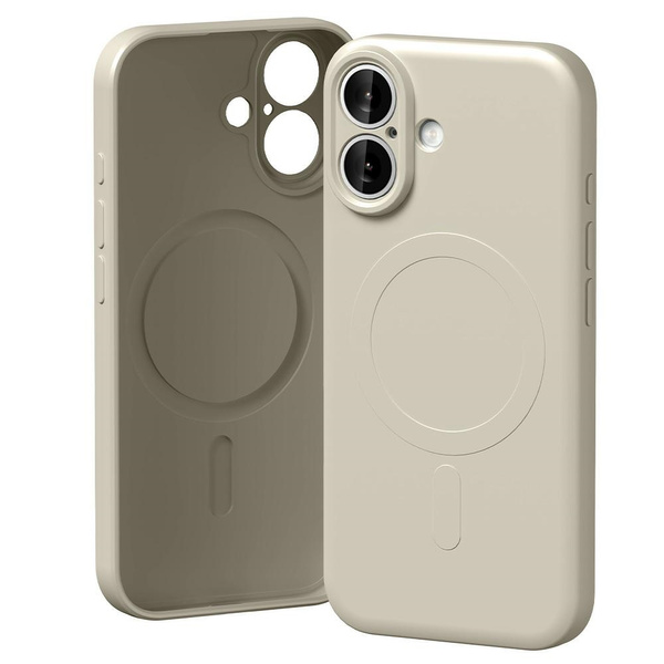 Etui Mercury Semi-Silicone MagSafe do    iPhone 17 kamienny