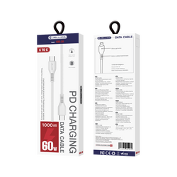 JELLICO cable KDS-30 USB-C - USB-C PD 60W 1M White