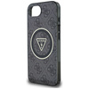 Etui Guess IML Metal Glitter 4G Circle   Triangle MagSafe do iPhone 16e czarny