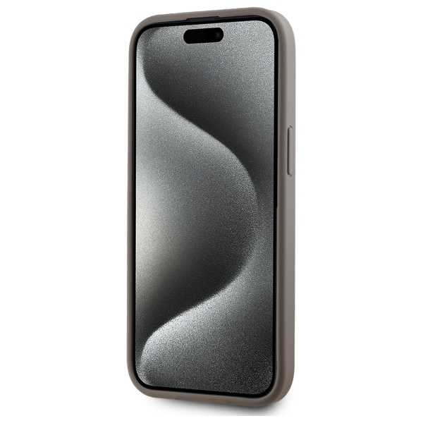 DKNY DKHMP15MPCPVSLE iPhone 15 Plus6.7" beżowy/beige hardcase Leather Checkered Mono Pattern MagSafe