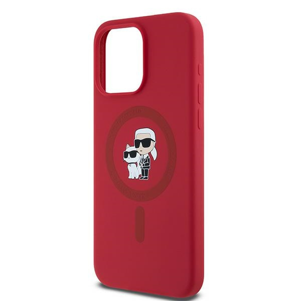 KARL LAGERFELD KLHMP15XSCMKCRHR IPHONE 15 PRO MAX 6.7" CZERWONY/RED HARDCASE SILICONE KARL & CHOUPETTE RING MAGSAFE