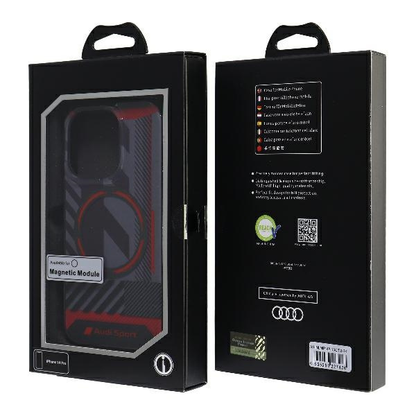 Audi IML Sport MagSafe Case iPhone 14  Pro 6.1" czarny/black hardcase AU-IMLMIP14P-RSQ/D2-BK