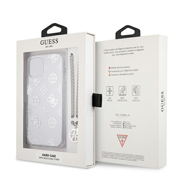 Guess GUHCP12LKSPESI iPhone 12 Pro Max6,7" srebrny/silver hardcase Peony Chain Collection