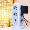 Verbatim Przedłużacz pionowy 15w111xAC UE/2xUSB-C/2xUSB-A 2m EUPT-01 biały/white 49547