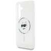 Etui Karl Lagerfeld Button Choupette     Head Printed Logo MagSafe do Samsung Galaxy S25+ biały