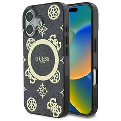 Guess GUHMP16SH4PYEEK iPhone 166.1" czarny/black hardcase IML Peony On 4G Background MagSafe