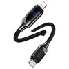 USAMS Kabel USB-C na Lightning 30W 1.2m   Digital Display Zinc Alloy Fast Charging Data Cable HX Series SJ741USB02 (US-SJ741)