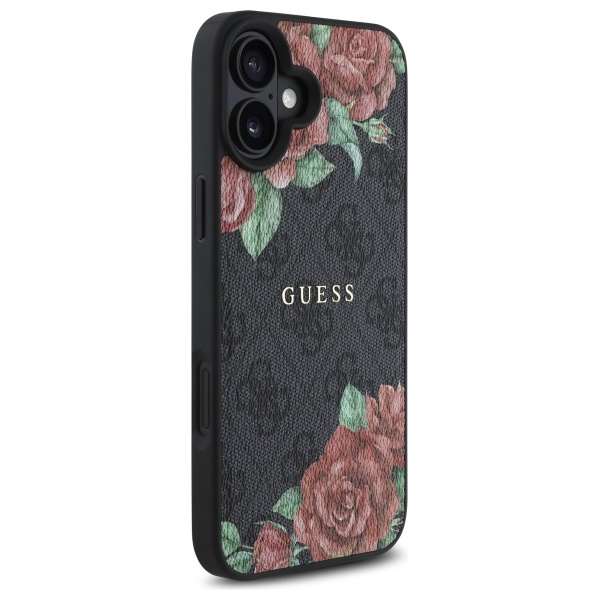 Guess GUHMP16SP4ROPEMCK iPhone 16 6.1"   czarny/black hardcase 4G Flowers Print MagSafe