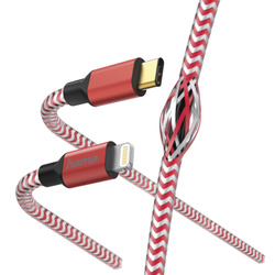 HAMA USB TYPE-C CABLE - LIGHTING MFI 1.5 m RED