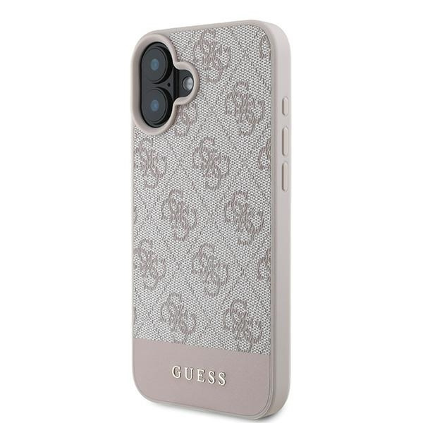 Guess GUHCP16MG4GLPI iPhone 16 Plus 6.7"różowy/pink hardcase 4G Bottom Stripe