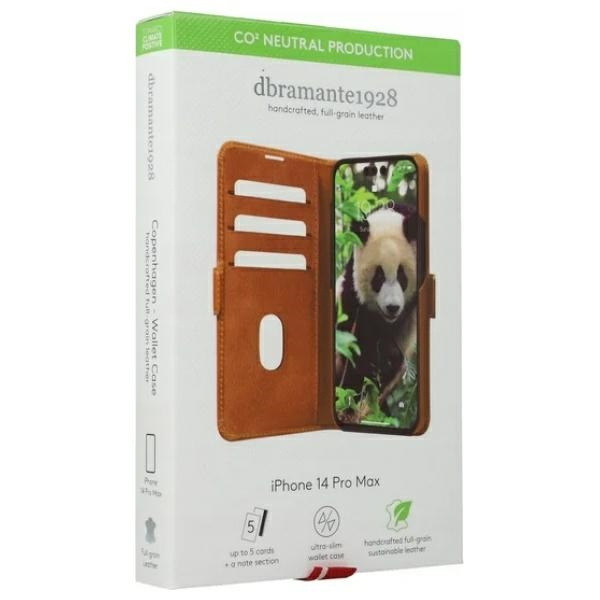 Etui dbramante 1928 Copenhagen Wallet do  iPhone 14 Pro Max brązowy/brown