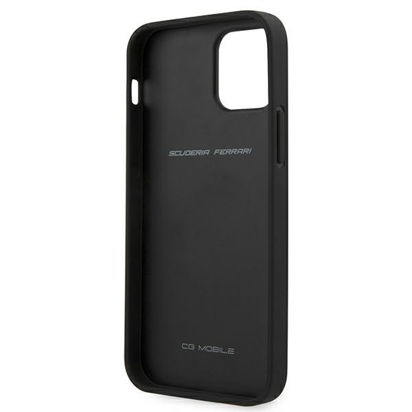 Etui Ferrari On Track Carbon Stripe na iPhone 12 mini - czarne