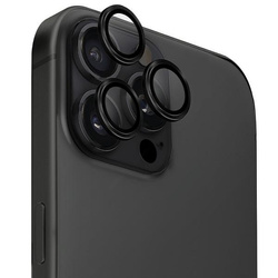 UNIQ Optix Aluminium Camera Lens Protector iPhone 16 Pro 6.3" / 16 Pro Max 6.9" midnight black szkło na obiektyw aparatu z aplikatorem