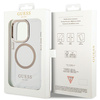 Guess GUHMP15LHTRMD iPhone 15 Pro 6.1"złoty/gold hard case Metal Outline Magsafe