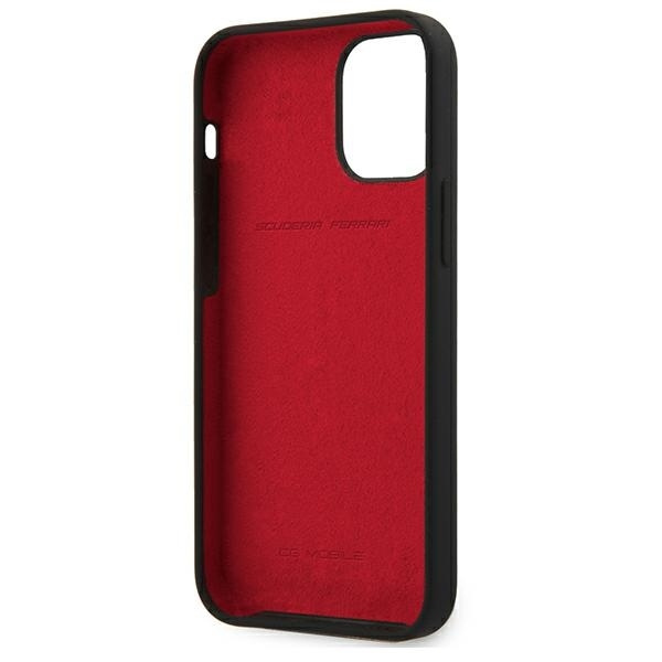Ferrari FESSIHCP12SBK iPhone 12 mini 5.4" black/black hardcase On Track Silicone
