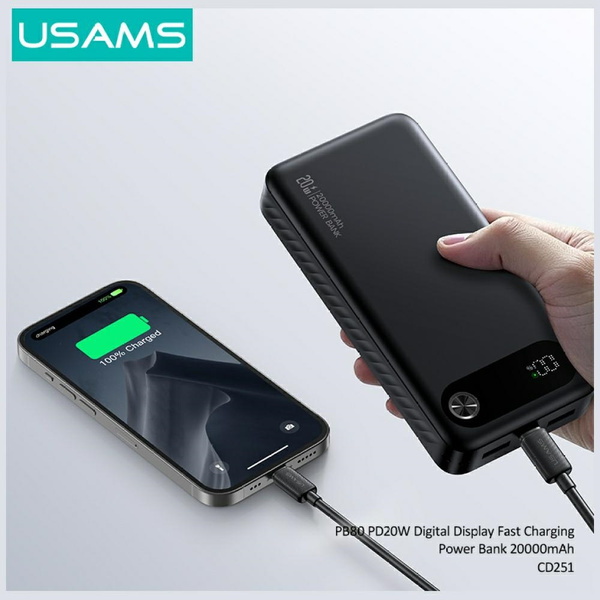 Powerbank USAMS PB80 PD20W 20000mAh biały