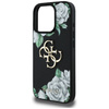 Etui Guess Grained Roses Big 4G logo do  iPhone 16 Pro czarny