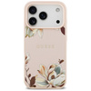 Etui Guess Grained Flowers Classic Logo MagSafe do iPhone 17 Pro Max różowy