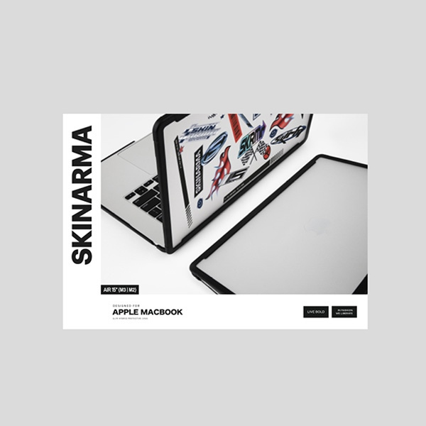 Skinarma etui Henko MacBook Air 15"       (M3-M2) przezroczysty/frost clear