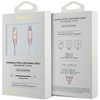 Guess GUCLLALRGDP kabel USB-C -Lightning 1.5m Fast Charging różowy/pink Ebossed Logo