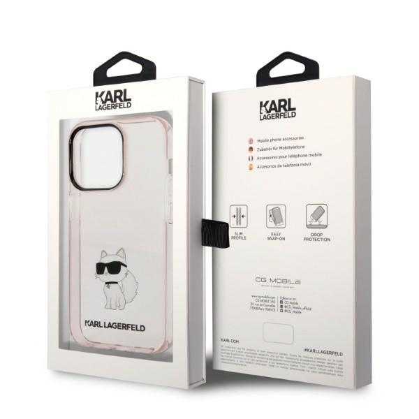 Karl Lagerfeld Ikonik Choupette case for iPhone 14 Pro Max - pink